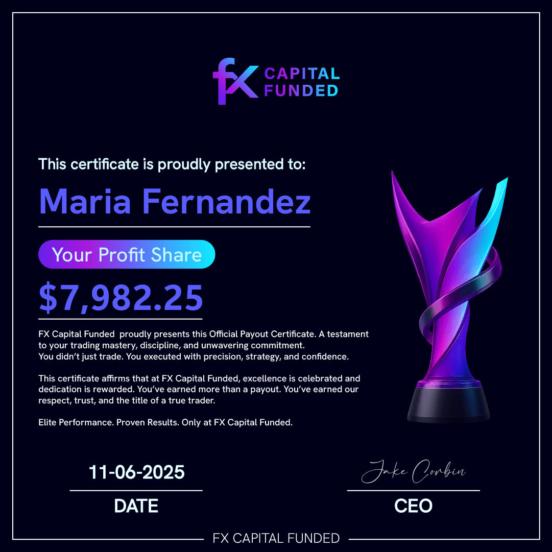 Fx Capital Funded Payout Certificate - $7,982
